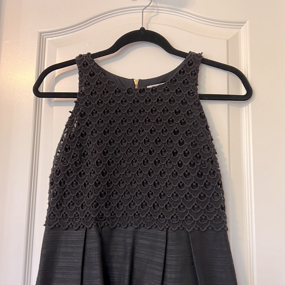 LOFT Black Woven Lace sleeveless Dress 0 Petite - Picture 9 of 16